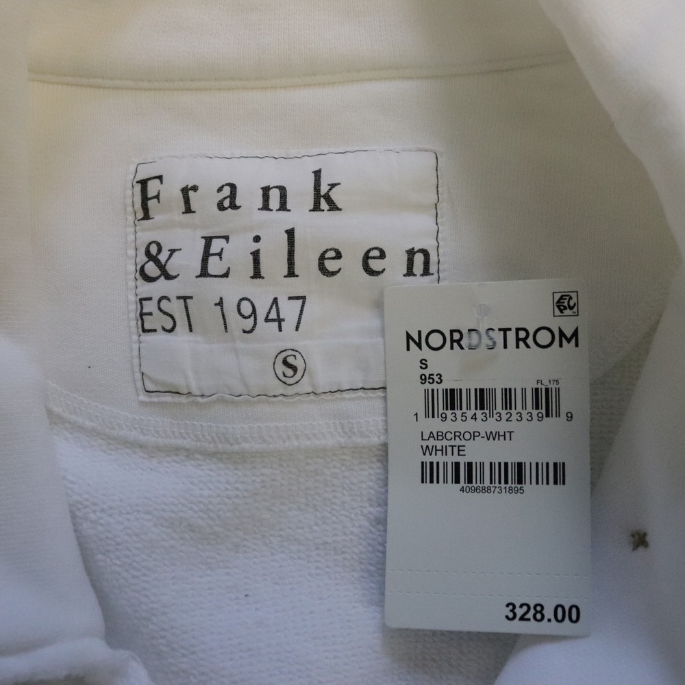 NWT Frank & Eileen Mini Belfast Jacket White Small Crop Peacoat - Picture 10 of 11
